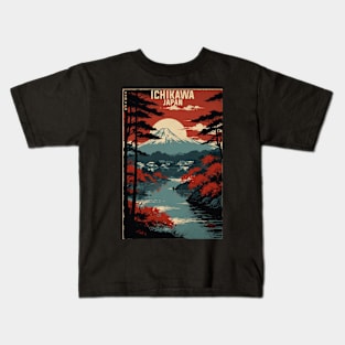 Ichikawa Japan Vintage Poster Tourism Kids T-Shirt